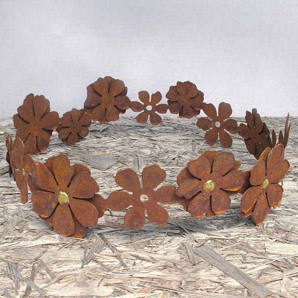 Rost Ring Blütentraum Gartendeko von Saremo Metalldesign