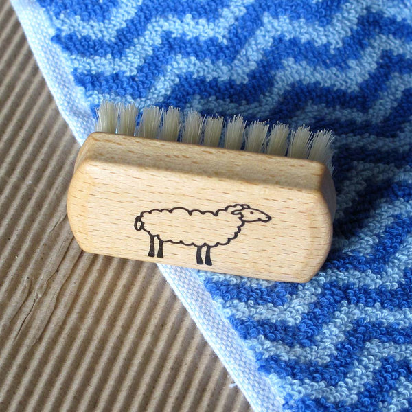 Kinderhandbürste Holz Schaf-Motiv von Keller-Bürsten