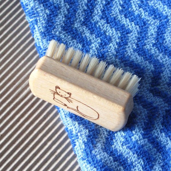 Kinderhandbürste Katze Nagelbürste Kinder Handbürste Holz