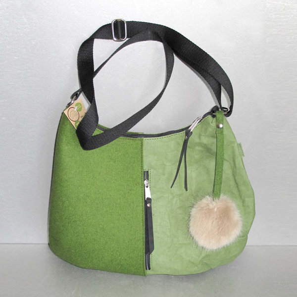 Handtasche Nala Wollfilz-Papyr farn-olive von MAXX Factory