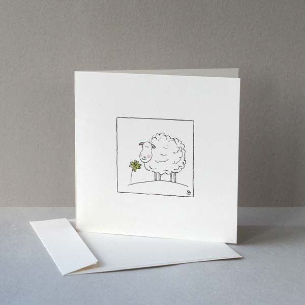 Herzenskunst Schaf Schäfchen Klappkarte mit Umschlag