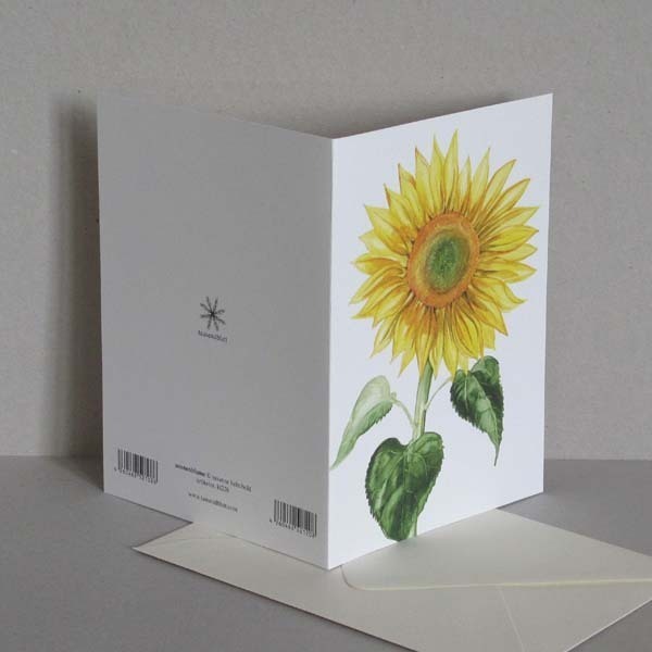 Sonnenblume gelb Glückwunschkarte mit Umschlag tausendblatt