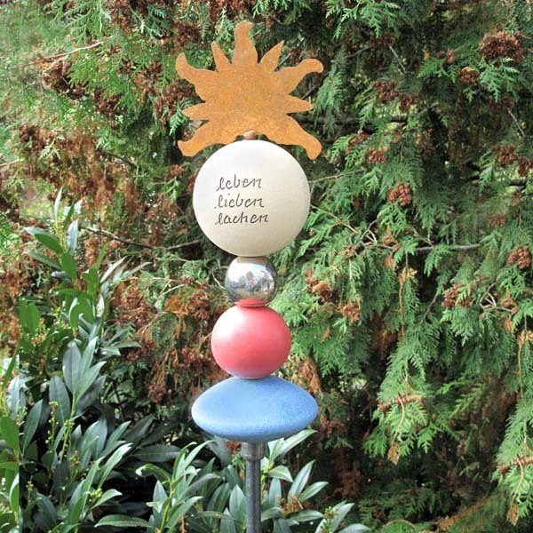 Stele Sonnenschein Gartendeko von Susanne Boerner