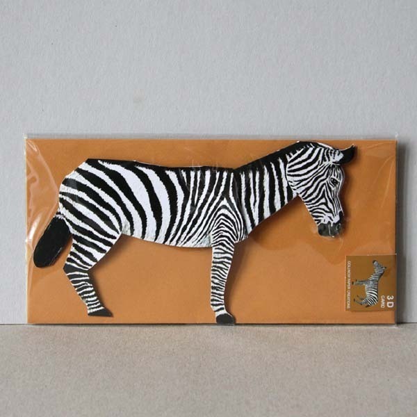 Zebra 3-D Tierfaltkarte von Gollnow Paper Creations