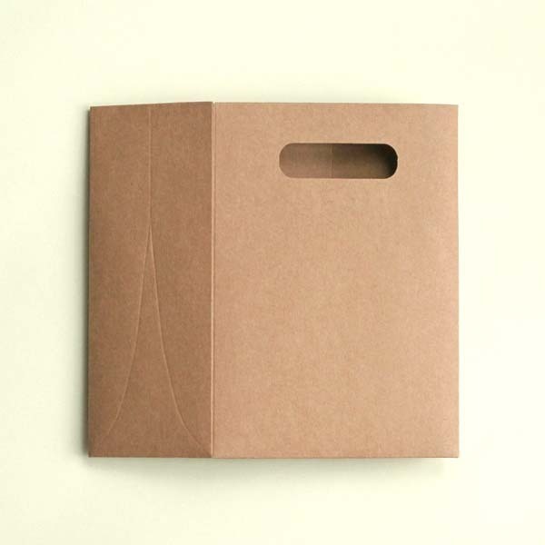 Shopper Box 180 mit Griffloch Papier braun von Fausto