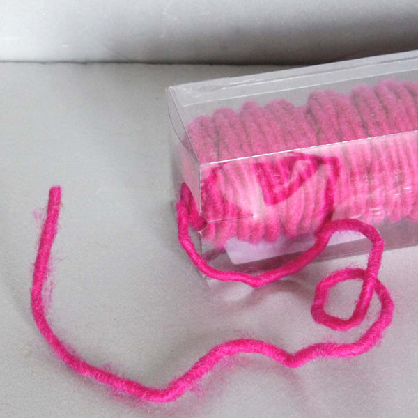 Dochtfaden pink Wollfilz Meterware von Lehner Wolle