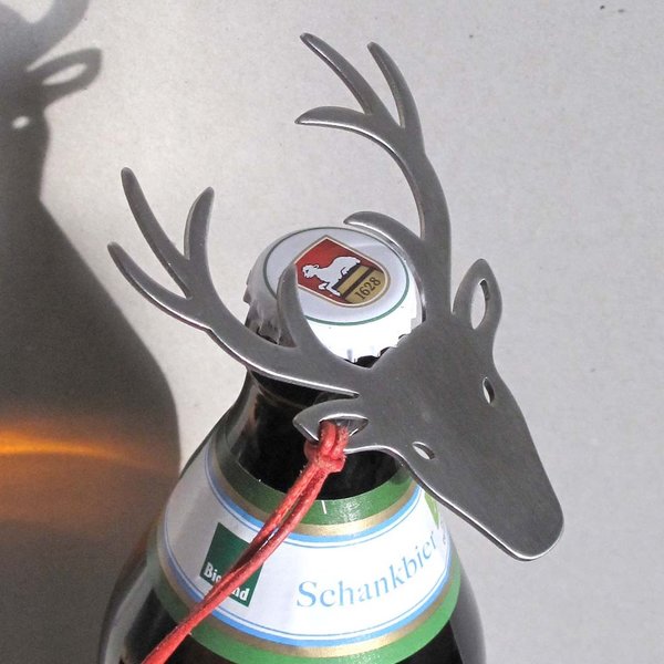 Flaschenöffner Deer up Hirschkopf von designimdorf