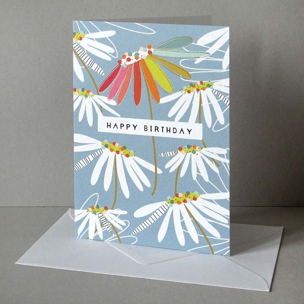 Klappkarte Pretty in Print  Blüten "Happy Birthday" von ACTEtre