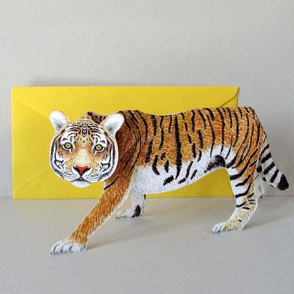 Tiger 3-D Tierfaltkarte von Gollnow Paper Creations