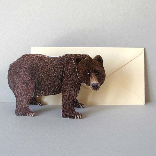 Bär 3-D Tierfaltkarte von Gollnow Paper Creations