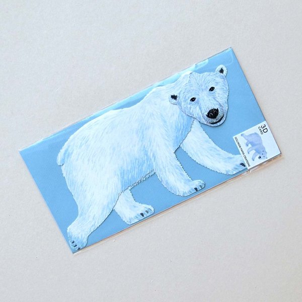 Eisbär 3-D Tierfaltkarte von Gollnow Paper Creations