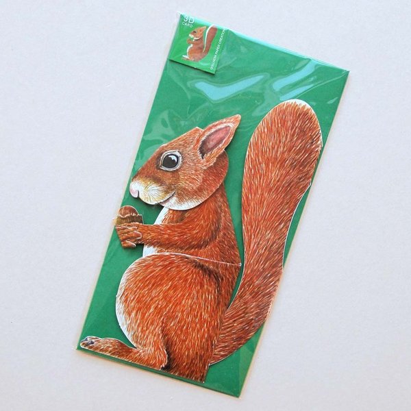 Eichhörnchen 3-D Tierfaltkarte von Gollnow Paper Creations