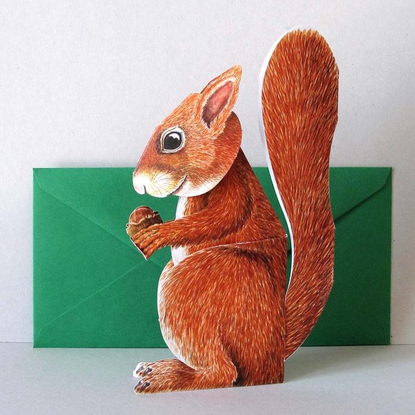 Eichhörnchen 3-D Tierfaltkarte von Gollnow Paper Creations