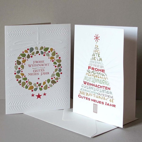 Weihnachtskarten Box 11 mit 10 Klappkarten von ACTEtre